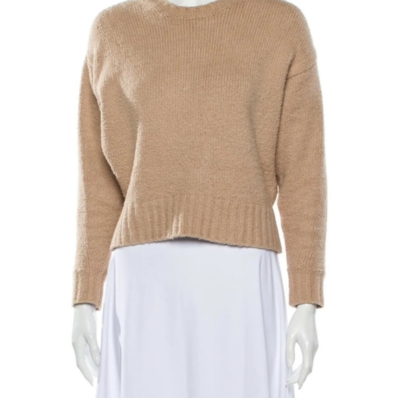 IRO Lish Light Brown Lace Up Cotton Sweater Size XSmall - Picture 2 of 7